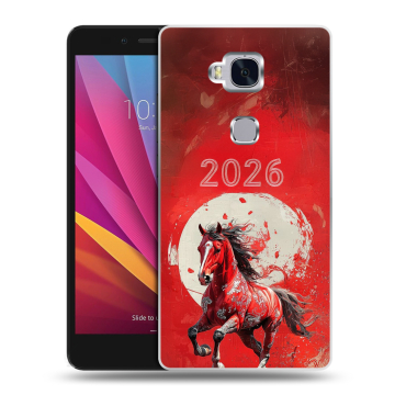 Силиконовый чехол на Huawei Honor 5X с принтом Новый год