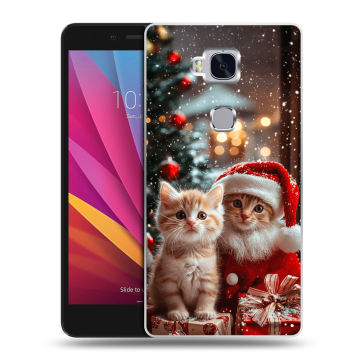 Силиконовый чехол на Huawei Honor 5X с принтом Новый год