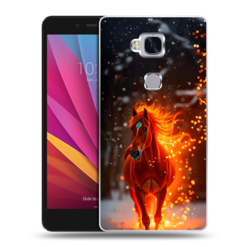 Силиконовый чехол на Huawei Honor 5X с принтом Новый год