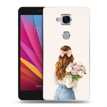 Силиконовый чехол на Huawei Honor 5X с принтом женский