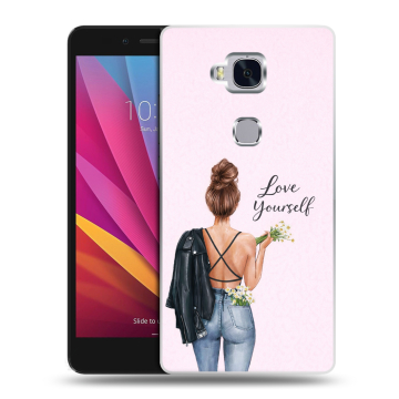Силиконовый чехол на Huawei Honor 5X с принтом женский