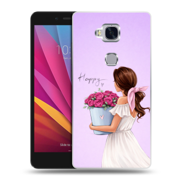 Силиконовый чехол на Huawei Honor 5X с принтом женский