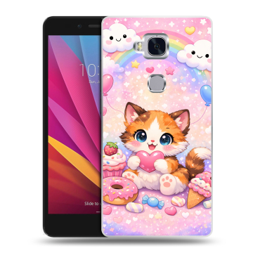 Силиконовый чехол на Huawei Honor 5X с принтом для девочек
