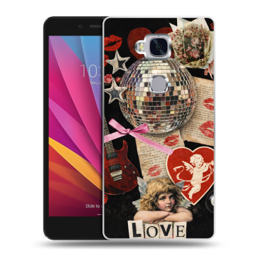 Силиконовый чехол на Huawei Honor 5X с принтом для девочек