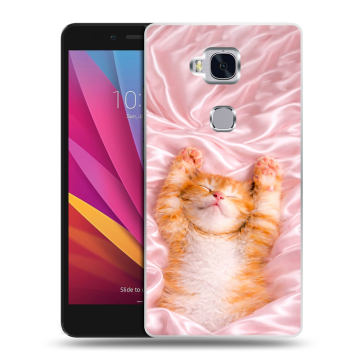 Силиконовый чехол на Huawei Honor 5X с принтом женский