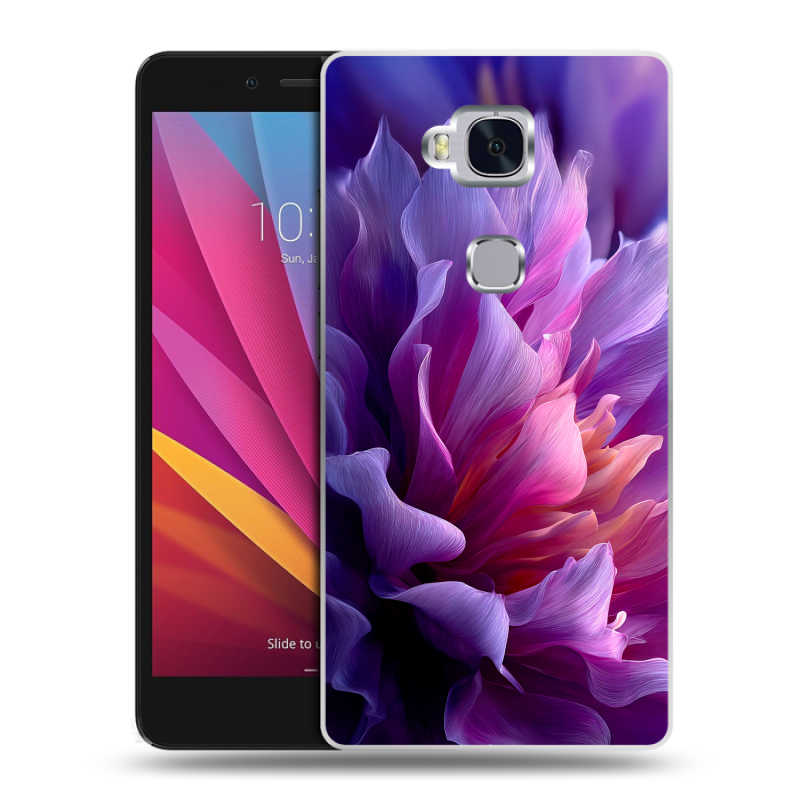 Силиконовый чехол на Huawei Honor 5X с принтом женский цветы Силиконовый чехол на Huawei Honor 5X с принтом женский цветы