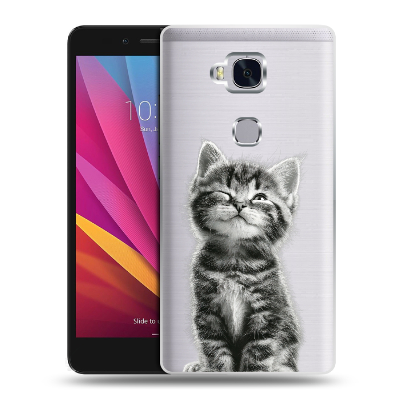 Силиконовый чехол на Huawei Honor 5X с принтом Котенок Силиконовый чехол на Huawei Honor 5X с принтом Котенок