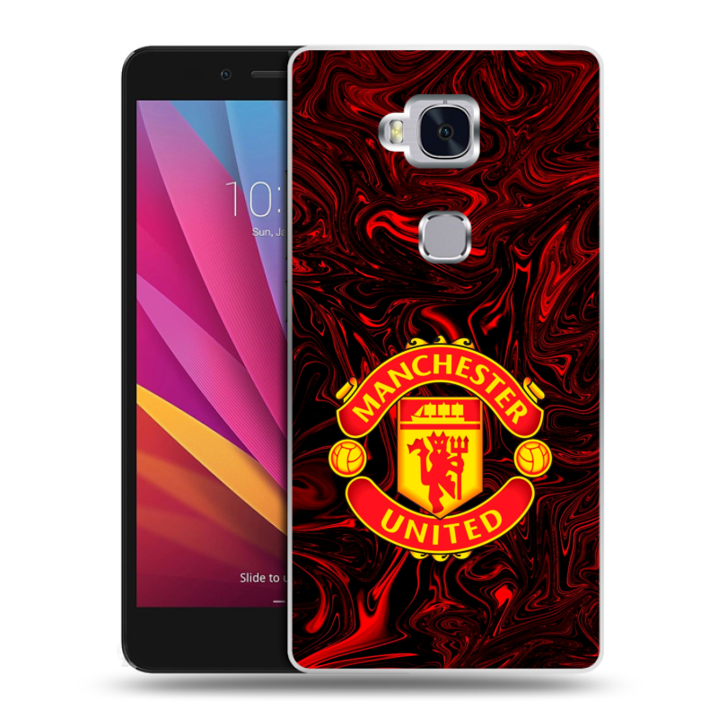 Силиконовый чехол на Huawei Honor 5X с принтом Manchester United Силиконовый чехол на Huawei Honor 5X с принтом Manchester United