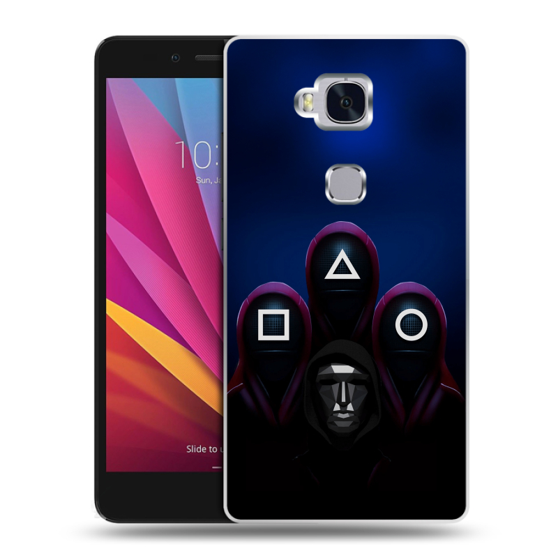Силиконовый чехол на Huawei Honor 5X с принтом Игра Кальмара Силиконовый чехол на Huawei Honor 5X с принтом Игра Кальмара