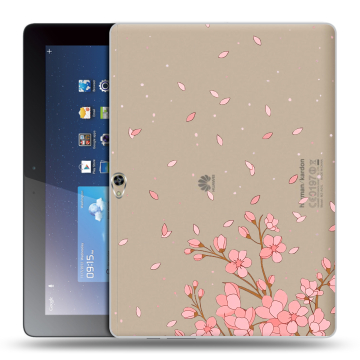 Силиконовый чехол на Huawei MediaPad M2 10 с принтом Ветка сакуры