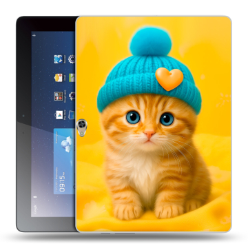 Силиконовый чехол на Huawei MediaPad M2 10 с принтом Котенок в шапке
