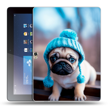 Силиконовый чехол на Huawei MediaPad M2 10 с принтом Мопс в шапке Силиконовый чехол на Huawei MediaPad M2 10 с принтом Мопс в шапке