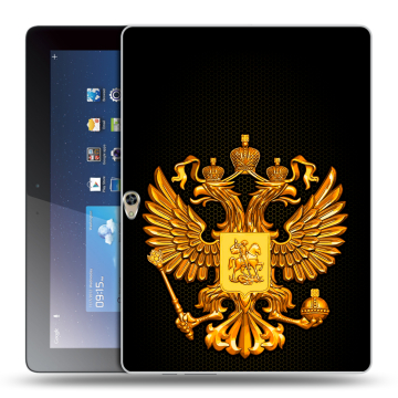 Силиконовый чехол на Huawei MediaPad M2 10 с принтом Герб России желтый Силиконовый чехол на Huawei MediaPad M2 10 с принтом Герб России желтый