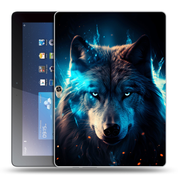 Силиконовый чехол на Huawei MediaPad M2 10 с принтом Волк ночной