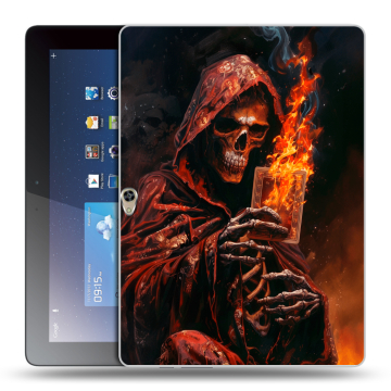 Силиконовый чехол на Huawei MediaPad M2 10 с принтом Скелет и карты