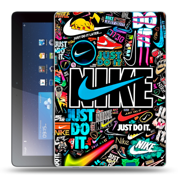 Силиконовый чехол на Huawei MediaPad M2 10 с принтом найк nike черный