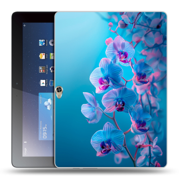 Силиконовый чехол на Huawei MediaPad M2 10 с принтом голубые орхидеи