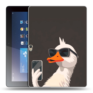 Силиконовый чехол на Huawei MediaPad M2 10 с принтом утка в очках