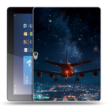 Силиконовый чехол на Huawei MediaPad M2 10 с принтом самолет