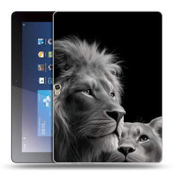 Силиконовый чехол на Huawei MediaPad M2 10 с принтом Лев кошки