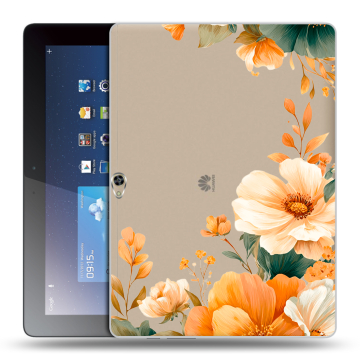 Силиконовый чехол на Huawei MediaPad M2 10 с принтом Цветы принт