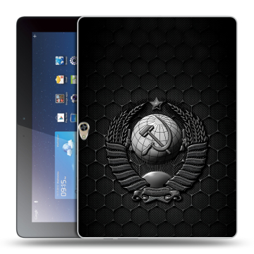 Силиконовый чехол на Huawei MediaPad M2 10 с принтом Герб Флаг СССР