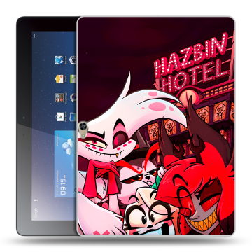 Силиконовый чехол на Huawei MediaPad M2 10 с принтом Hazbin Hotel Отель Хазбин