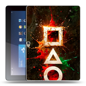 Силиконовый чехол на Huawei MediaPad M2 10 с принтом Squid Game Игра кальмара