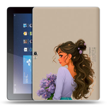Силиконовый чехол на Huawei MediaPad M2 10 с принтом девушка цветы