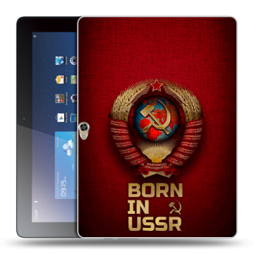 Силиконовый чехол на Huawei MediaPad M2 10 с принтом Флаг Герб СССР