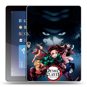 Силиконовый чехол на Huawei MediaPad M2 10 с принтом Demon Slayer Клинок рассекающий демонов