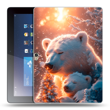 Силиконовый чехол на Huawei MediaPad M2 10 с принтом Новый год Силиконовый чехол на Huawei MediaPad M2 10 с принтом Новый год