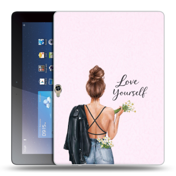 Силиконовый чехол на Huawei MediaPad M2 10 с принтом женский