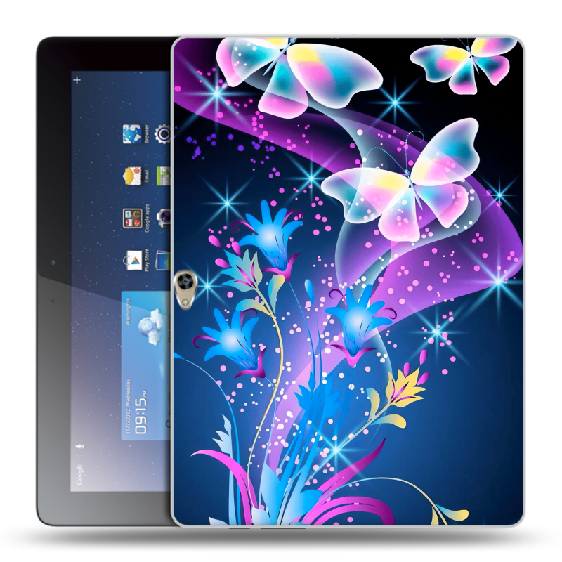 Силиконовый чехол на Huawei MediaPad M2 10 с принтом Бабочки Силиконовый чехол на Huawei MediaPad M2 10 с принтом Бабочки