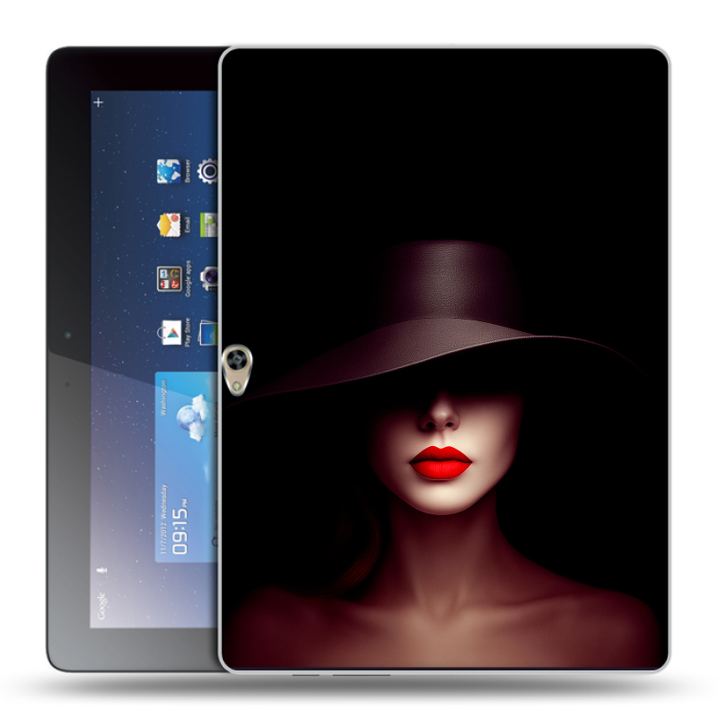 Силиконовый чехол на Huawei MediaPad M2 10 с принтом Девушка в шляпе Силиконовый чехол на Huawei MediaPad M2 10 с принтом Девушка в шляпе