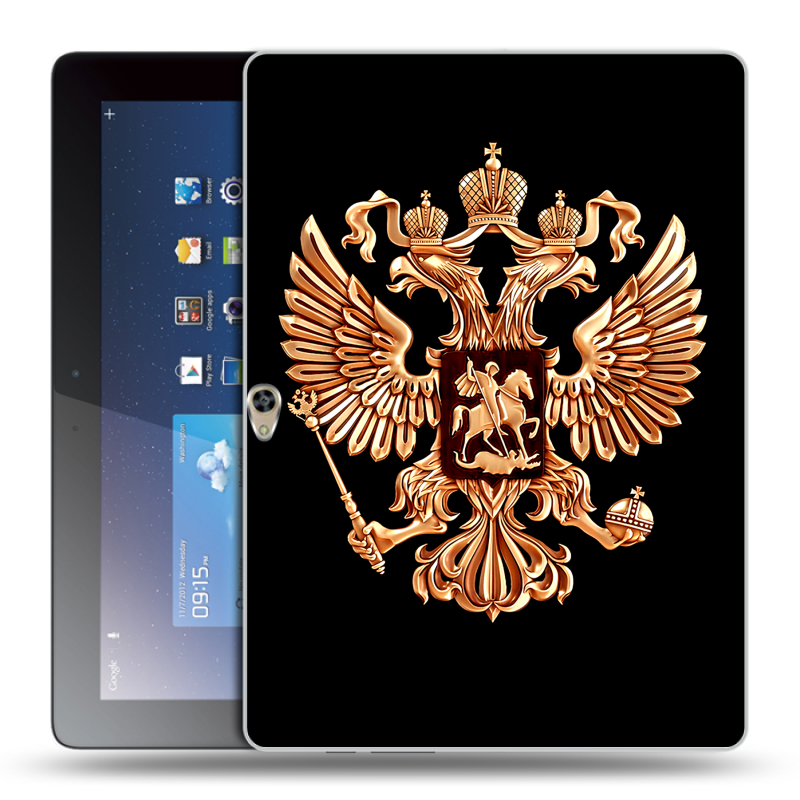 Пластиковый чехол на Huawei MediaPad M2 10 с принтом Герб России золотой Пластиковый чехол на Huawei MediaPad M2 10 с принтом Герб России золотой