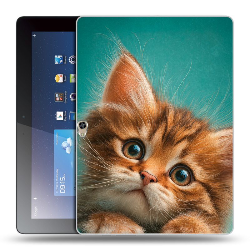 Пластиковый чехол на Huawei MediaPad M2 10 с принтом котенок Пластиковый чехол на Huawei MediaPad M2 10 с принтом котенок