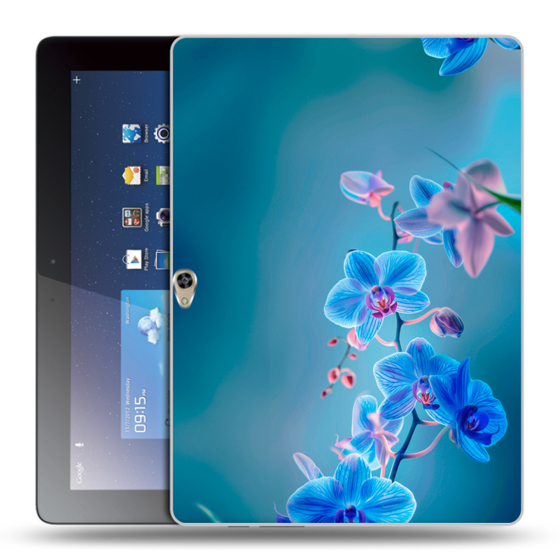Пластиковый чехол на Huawei MediaPad M2 10 с принтом Голубые цветы Пластиковый чехол на Huawei MediaPad M2 10 с принтом Голубые цветы