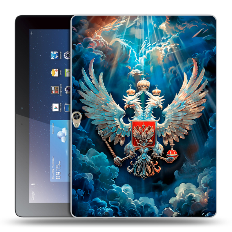 Силиконовый чехол на Huawei MediaPad M2 10 с принтом Герб флаг России Силиконовый чехол на Huawei MediaPad M2 10 с принтом Герб флаг России