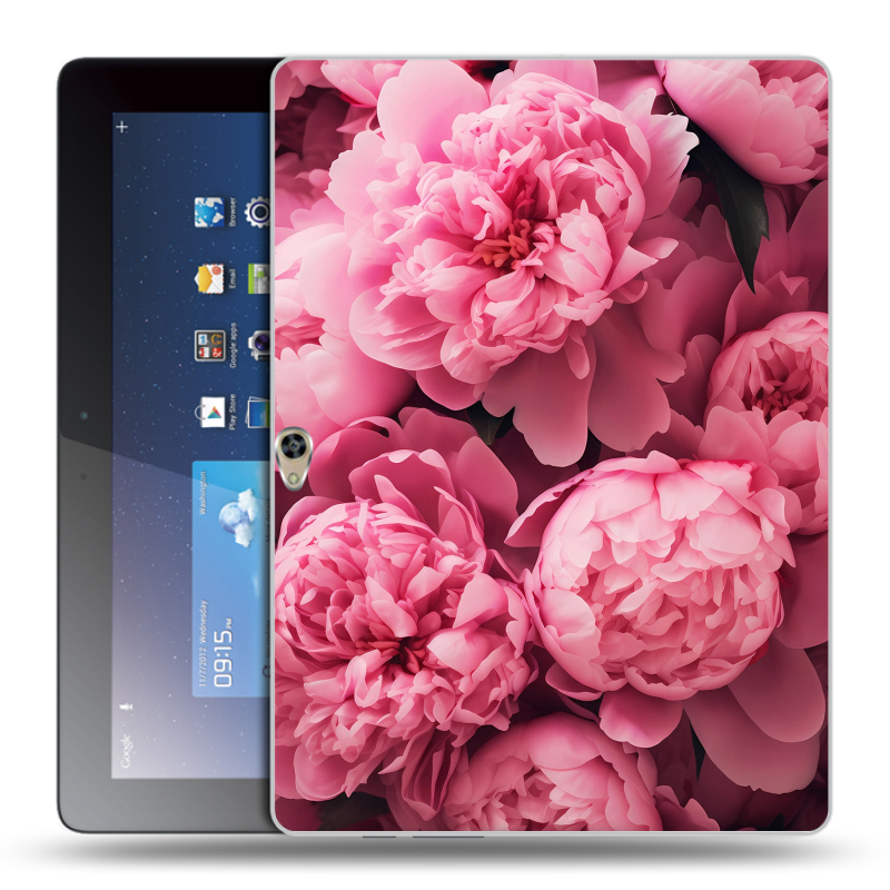 Силиконовый чехол на Huawei MediaPad M2 10 с принтом цветы пионы Силиконовый чехол на Huawei MediaPad M2 10 с принтом цветы пионы