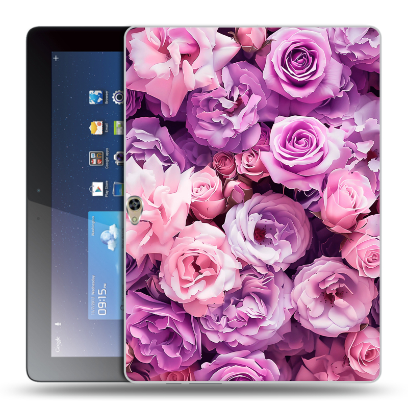 Пластиковый чехол на Huawei MediaPad M2 10 с принтом лавандовые розы Пластиковый чехол на Huawei MediaPad M2 10 с принтом лавандовые розы