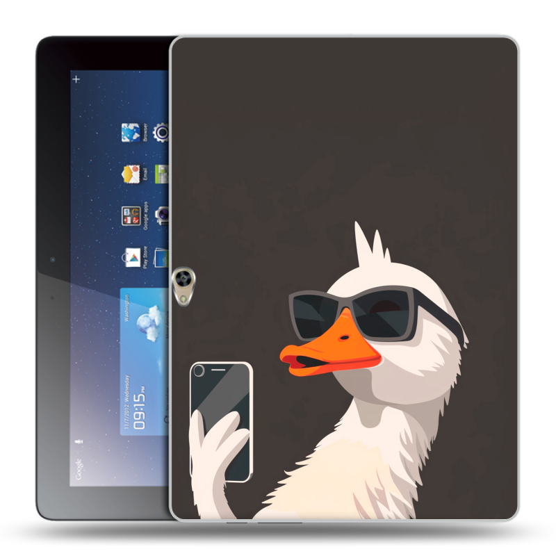 Пластиковый чехол на Huawei MediaPad M2 10 с принтом утка в очках Пластиковый чехол на Huawei MediaPad M2 10 с принтом утка в очках