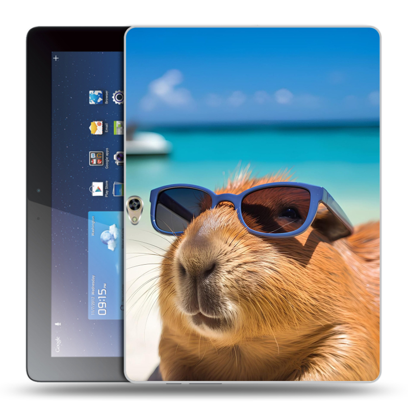 Силиконовый чехол на Huawei MediaPad M2 10 с принтом Капибара Силиконовый чехол на Huawei MediaPad M2 10 с принтом Капибара