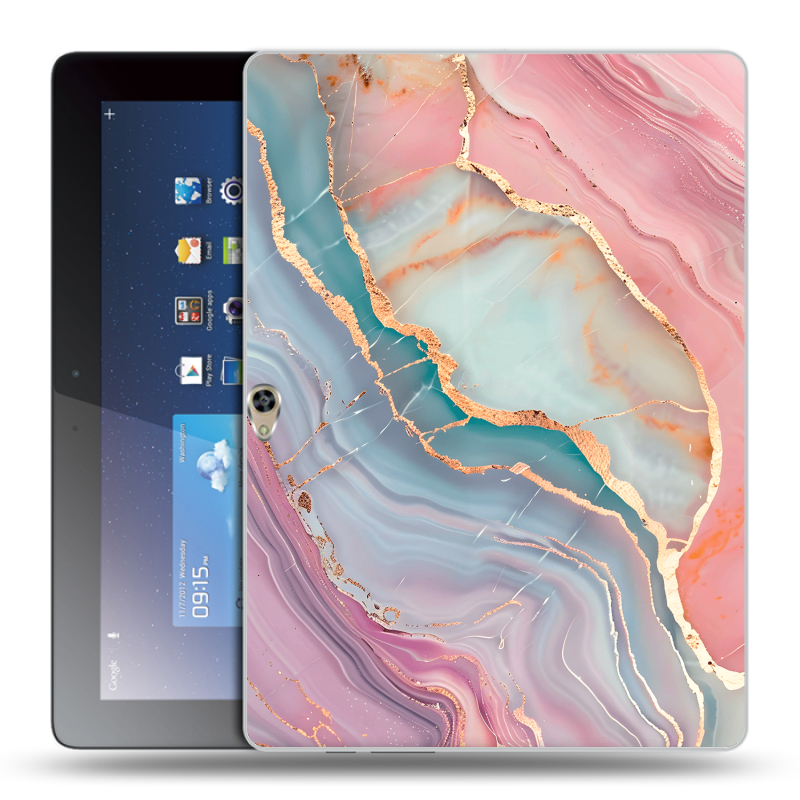 Силиконовый чехол на Huawei MediaPad M2 10 с принтом розовый мрамор Силиконовый чехол на Huawei MediaPad M2 10 с принтом розовый мрамор