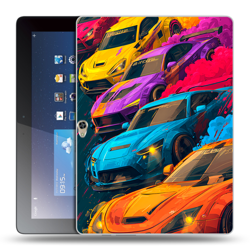 Силиконовый чехол на Huawei MediaPad M2 10 с принтом Тачки Силиконовый чехол на Huawei MediaPad M2 10 с принтом Тачки