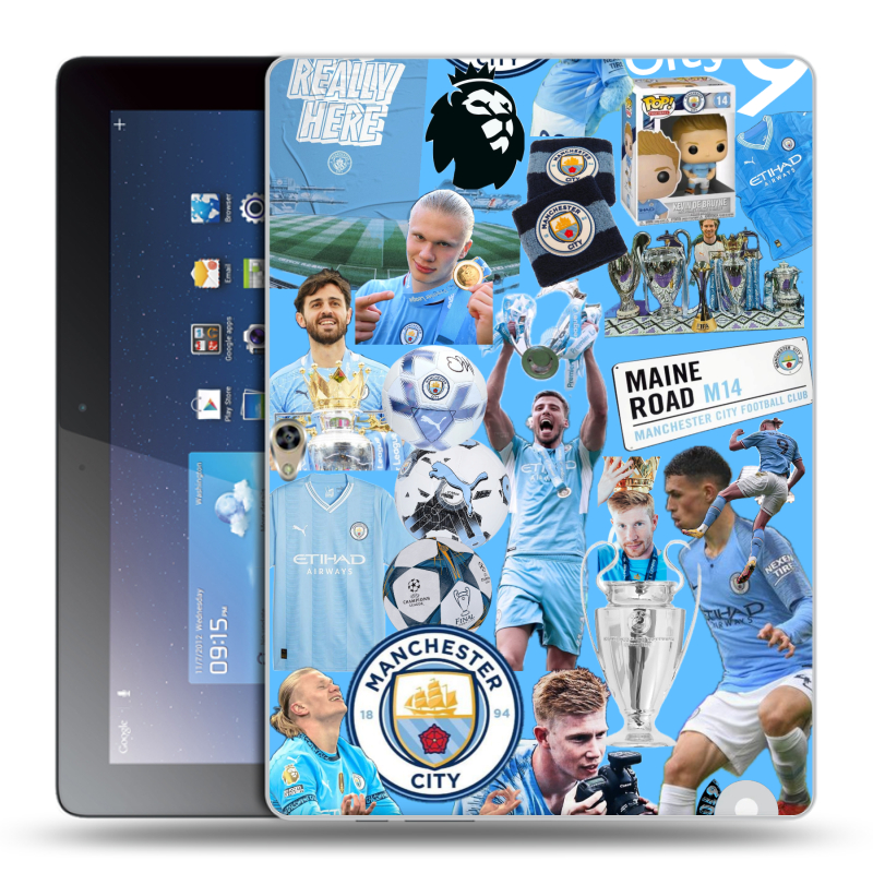 Силиконовый чехол на Huawei MediaPad M2 10 с принтом Man City Манчестер Сити Силиконовый чехол на Huawei MediaPad M2 10 с принтом Man City Манчестер Сити