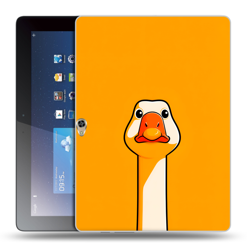 Силиконовый чехол на Huawei MediaPad M2 10 с принтом Смешная утка Силиконовый чехол на Huawei MediaPad M2 10 с принтом Смешная утка