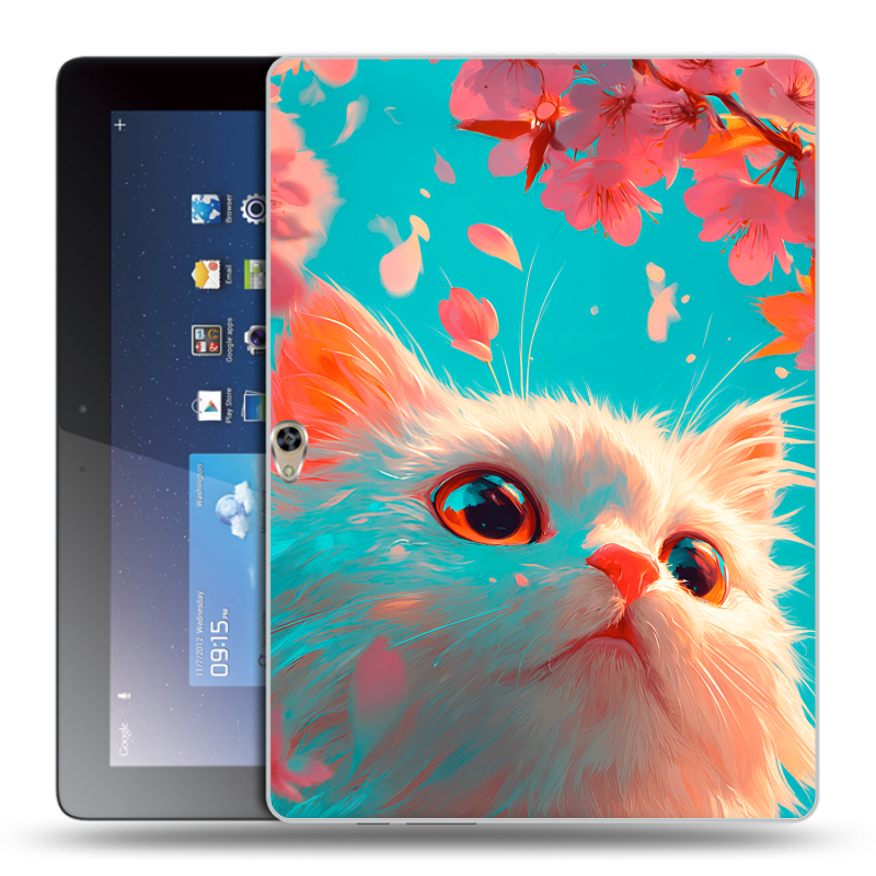 Силиконовый чехол на Huawei MediaPad M2 10 с принтом Красивый кот Силиконовый чехол на Huawei MediaPad M2 10 с принтом Красивый кот