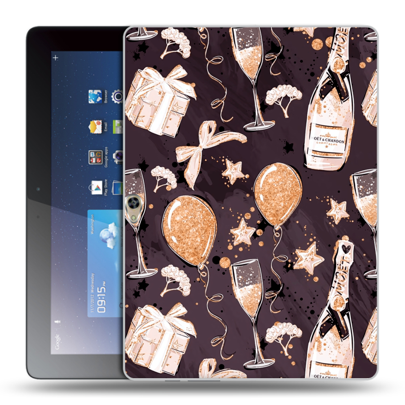 Силиконовый чехол на Huawei MediaPad M2 10 с принтом Новый год Силиконовый чехол на Huawei MediaPad M2 10 с принтом Новый год