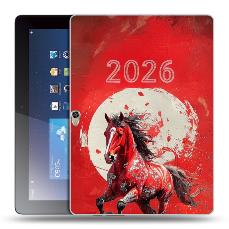 Силиконовый чехол на Huawei MediaPad M2 10 с принтом Новый год Силиконовый чехол на Huawei MediaPad M2 10 с принтом Новый год